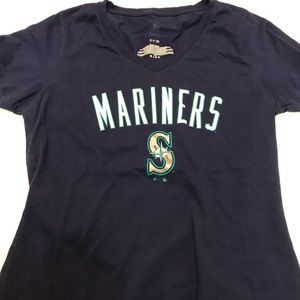 Seattle Mariners Ladies V-Neck Graphic T-shirt